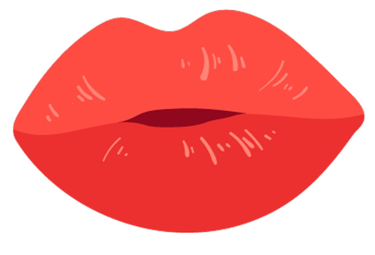 Liebe Kuss Lippen rot